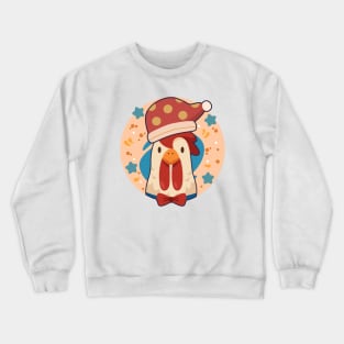 Chicken Christmas Graphic Xmas Funny Ugly Sweater Chickens Crewneck Sweatshirt